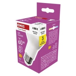 Emos zq7e43 Led sijalica classic r63 7w(60w) 806lm e27 nw ( 3579 )-3