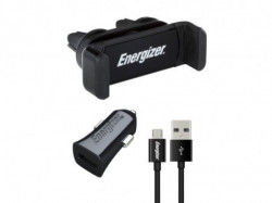 Energizer Max Universal Car Kit 1USB+MicroUSB Cable Black ( CKITB1ACMC3 )