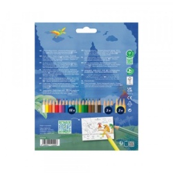 Faber castell 111222 drvene bojice dino klasik 1/18 +3 met+3 neon + stikeri ( k675 )