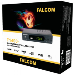 Falcom prijemnik zemaljski, DVB-T2, Full HD, USB PVR, Display - T1400+ - Img 2