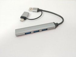 Fast Asia USB 3.0+TIP C na 4xHUB 3.0 metal ( 806 )