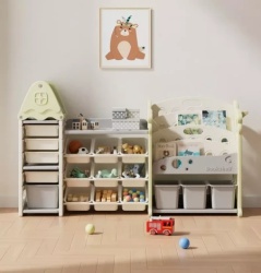 Feelkids Sistem za odlaganje igračaka i knjiga "Kućica i drvce KOMBO" (svetlo zelena boja) ( 26327 )