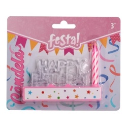 Festa candela svećica led roze ( 710330 )