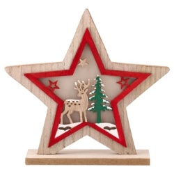 Festa rudolf novogodišnja dekoracija svetleća zvezda ( 751808 )