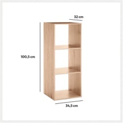 Five stalak sa 3 police 34,5x32x100,5cm drvo natural ( 138907 )-2