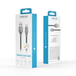 Forever Tornado kabl (USB- C) 1m 3A crni ( 21267 )-2