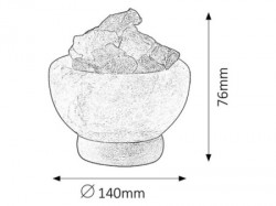 Fuji salt lamp E14 15W ~2,6 kg (4097) - Img 2