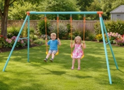 Fun Flip dečija ljuljaška sa dva sedišta 220 x 150 x 180 cm - metalna konstrukcija ( SW-220-2S )