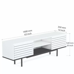 Futrix  Tv komoda Colosseo visoki sjaj-belo-crno ( 19073 ) -3