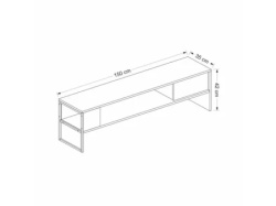 Futrix Tv komoda Concord belo-crno sa ukrasnom metalnom nogom ( 23598 ) -5