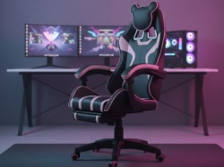 Gejmerska fotelja Hera crna / roze ( 755-003 )