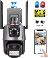 Gembird CAM-IP6MP-EP11-QQ GMB kamera 6 mpix microSD iCSee xmeye pro app Two-way voice PTZ ip66, 2.8mm+3.6mm-6