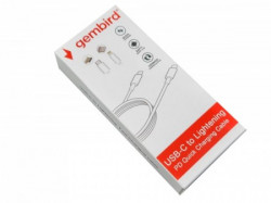 Gembird CCP-AMCM-LIGHT-1.8M USB 2.0 Type-C to iPhone Lightening 8-pin cable, QC3.0, 1.8m WHITE 271 - Img 3