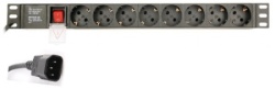  Gembird EG-PDU-014-C14 C14 Produzni kabl sa zastitom 8 uticnica 10A, PDU 1U, aluminium, 3m-4