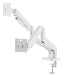 Gembird MA-DA2-06-W Podesivi dupli stoni drzac za monitor, tilt, 17-32 max.10kg White-2