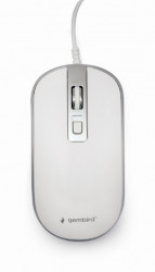 Gembird MUS-4B-06-WS optical mouse, USB, white/silver - Img 3