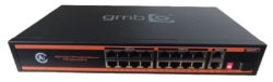 Gembird POE-FS1018PS1 GMB Switch, IEEE802.3af/at 16 PoE 10/100M, 2 UP-link 100/1000M +1 SFP