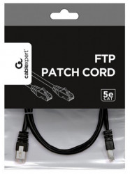 Gembird PP22-0.5M/BK mrezni kabl FTP Cat5e Patch cord, 0.5m black - Img 2