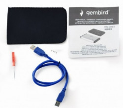 Gembird USB 3.0 externo kuciste za 2.5" SATA hard diskove, aluminium, crni EE2-U3S-2 - Img 3