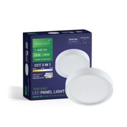 Green tech LED panel nadgradni 18w, 3cct, okrugli ( cx-r02-18-3cct )