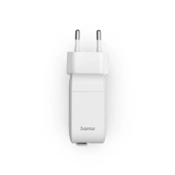 Hama brzi punjac gan, 2xusb-c, pd 65w, beli, kabl  koji se izvlaci ( 200025 ) -2