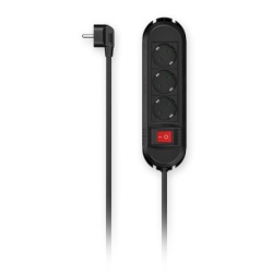 Hama distributer sa 3 utičnice i prekidačem, crni ( 223033 )