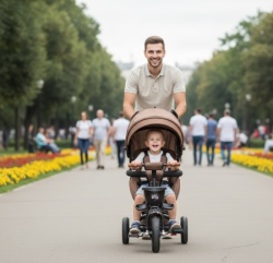 Happybike 420 Tricikl sa rotirajućim sedištem 420 braon