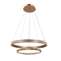 Hashim Visilica 60+40cm Zlatna 22W+34W LED Prozirni Kristali ( 15021 )