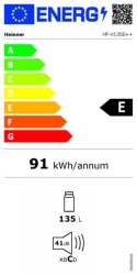 Heinner HF-V135E 135L/54x84cm/Beli Frižider -2