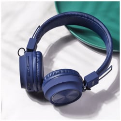 Hoco bežične stereo slušalice, Bluetooth, 12h rada, mikrofon - W25 Promise Plave - Img 2