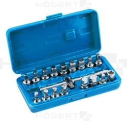 Hogert ključevi za ispuštanje ulja 3/8": 7,8,10,11,12,13,14mm, 5/16", 3/8" (hex) 8,9,1 ( HT8G321 )