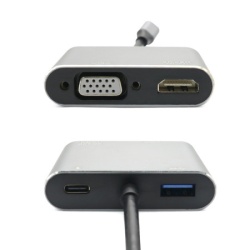 Hub type-c to hdmi+vga+type c+usb3.0 (4 u 1) ( HUB76 )-3