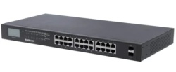 Intellinet INT 561242 Network PoE Switch, 24-Port, 370W PoE Budget, 2 SFP Ports, Gigabit