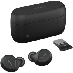 Jabra Evolve 2 Buds MS, Cradle USB-A MS, Link 380 BT adapter USB-A MS, 30 cm USB-C to USB-A cable, Ear gels, warranty ( 20797-999-999 )
