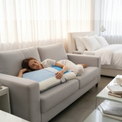 Jastuk sa plavim gelom za hladjenje 40x60x14cm Blue/White ( VLK000153-ss )
