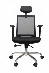 Kancelarijska stolica FA-6070 od mesh platna - Crna - Img 1