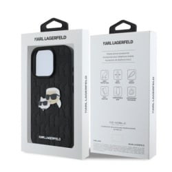 Karl Lagerfeld maska za iPhone 16 Pro HEADS PIN BLACK ( KLHCP16LPGKLKCPK )-4