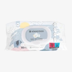 Kikka Boo Vlažne maramice za bebe 80 pcs Cotton seeds & Chamomile sa poklopcem ( KKB23014 )