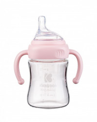 KikkaBoo flašica staklena sa ručicama 180ml pink ( KKB20090 ) - Img 3