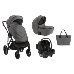 KikkaBoo Kolica Thea 3in1 set sa autosedištem I-Prime I-size i tvrdom korpom Grey ( KKB20135 SET )