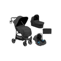 KIkkaBoo Selina premium 3in1 kolica set sa I-SIZE autosedištem i tvrdom korpom Black ( KKB11256 )-1