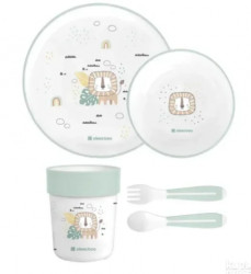 KikkaBoo set posuđa 4 dela Savanna Mint ( KKB40138 )