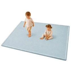 Kinder home lola, 150x200 cm, debljina 3,5 cm, baršunasto mekan vodoodbojni gornji sloj, memori pena, protivklizna podloga, plava dečiji te