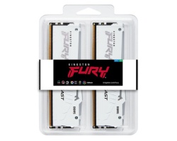 Kingston DIMM DDR5 32GB (2x16GB kit) 6400MT/s KF564C32BWEAK2-32 FURY Beast White RGB EXPO