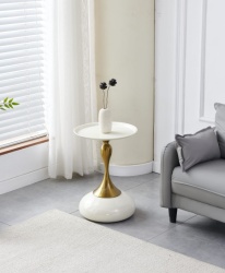 Klub sto 6170 Bež/Zlatni stub fi 39x530mm ( 800-629 )