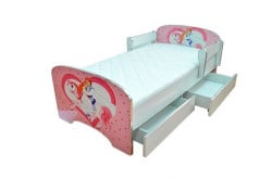Krevet za decu Pink Princess sa dve fioke 160*80 cm- model 803 - Img 4
