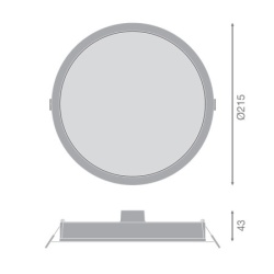 Ledvance  LED ugradna panel lampa 30W   ( 4058075703322E )-2