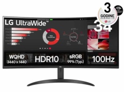 LG 34WR50QK-B.AEU 34"/VA,21:9,zakrivljen/3440x1440/100Hz/5ms GtG/HDMIx2,DP/crni Monitor  ( 34WR50QK-B.AEU ) -3