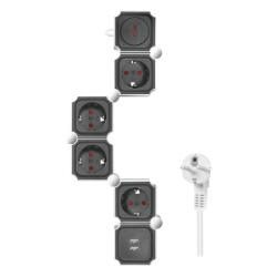 Logilink fleksibilni produžni kabl 4 mesta, 2 USB, 1.5m ( 6481 )