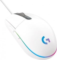 Logitech G102 lightsync gaming wired mouse, white USB